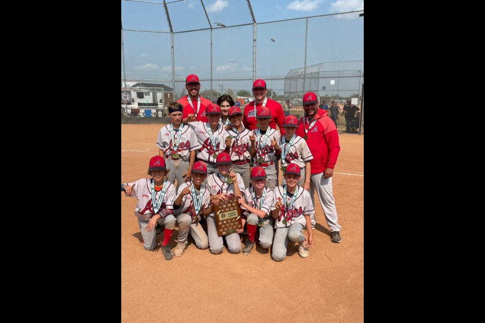 Assiniboia Aces 13U Tier 2 Saskatchewan provincial baseball champions.