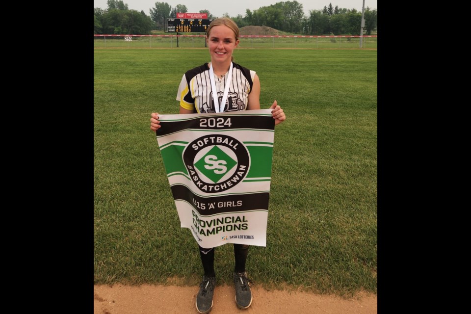 Charlize Hillmer, of Assiniboia, at U15 nationals in Prince Albert.