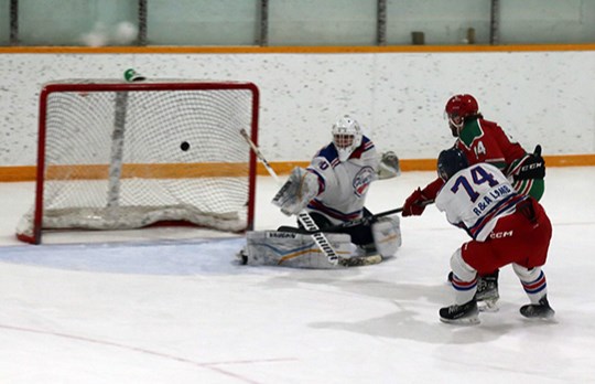 Scott Mickoski of Regina got the Cobras on the board with this shorthanded goal in the second period on Feb. 17, but the Cobras went down to defeat 6-5 in overtime and were eliminated from provincials by the Foam Lake Flyers. 