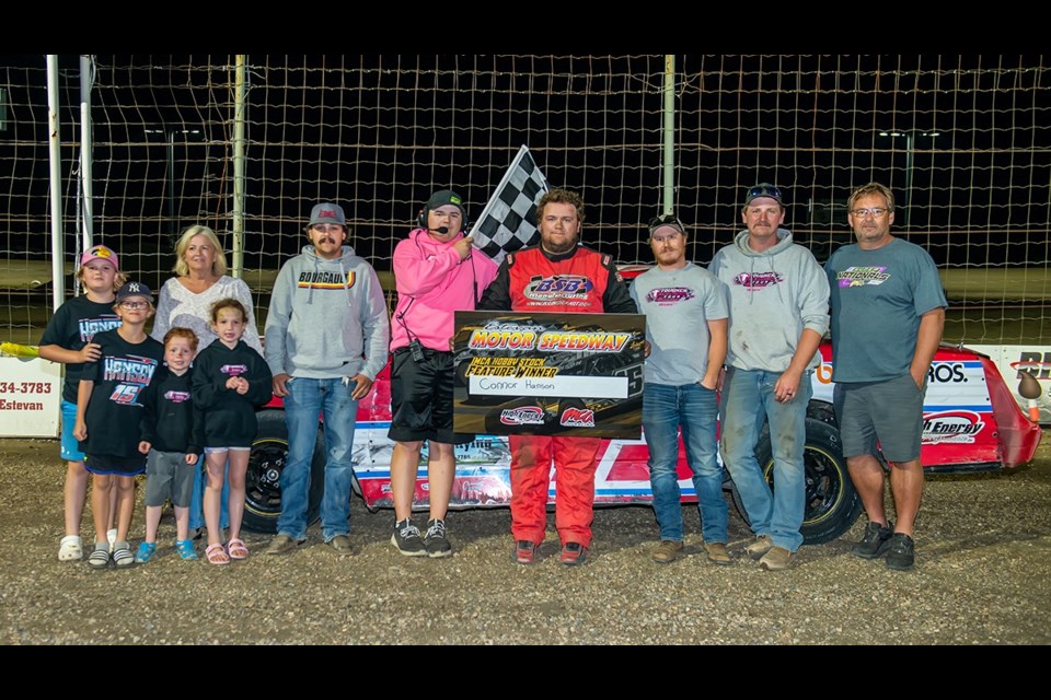 Connor Hanson won the hobby stock feature.