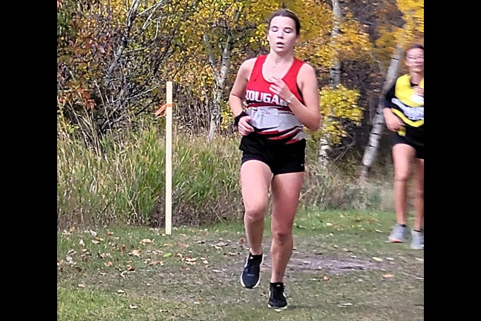 At the East Central Cross Country Districts near Langenburg on Oct. 11, Kaelyn Shukin ran a personal best time to win the U15 girls 3km event.