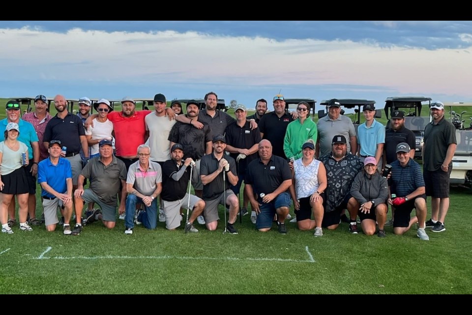 Million Dollar Hole-in-One shooters gathered for a picture at the Dr. Mainprize Park Foundation first-ever Par 3, nine-hole golf tournament and auction event. 