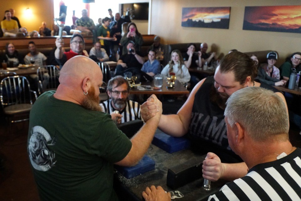 Estevan 鶹Ƶern Impact Armwrestling hosted 2025 Armageddon tournament at the Fired Up Grill on the weekend.