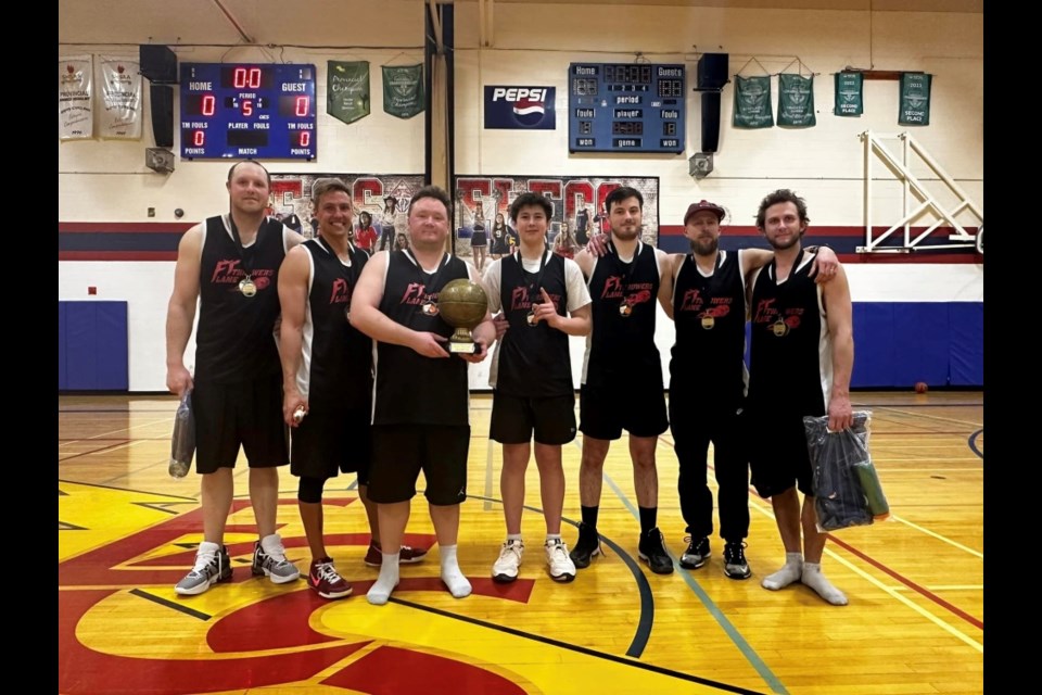 The Estevan Flamethrowers were the basketball champions. 