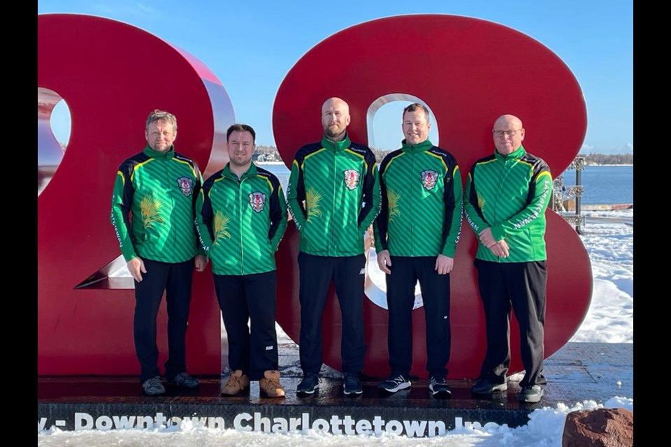 The Sask team in the Canadian Firefighter Curling Championship consisted of: Ken Newell (Skip), Evan Rostotski (Third), Jason Lukey (Second), Jared Lukey (Lead) and Ian Wainright (Director).