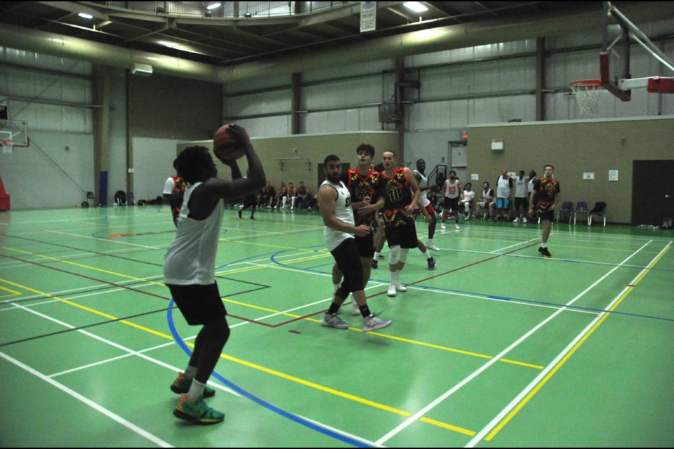 This is action from the finals of the Above the Rim Shootout on Sunday.