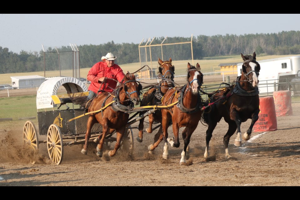 The weather was hot for the Kelvington Fair, but the action on the track was hotter.