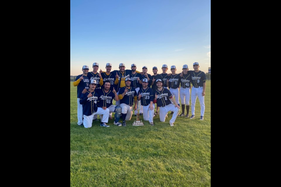 Macklin Sr. Lakers baseball team are league champions in their first year playing in the Battle River Baseball League.