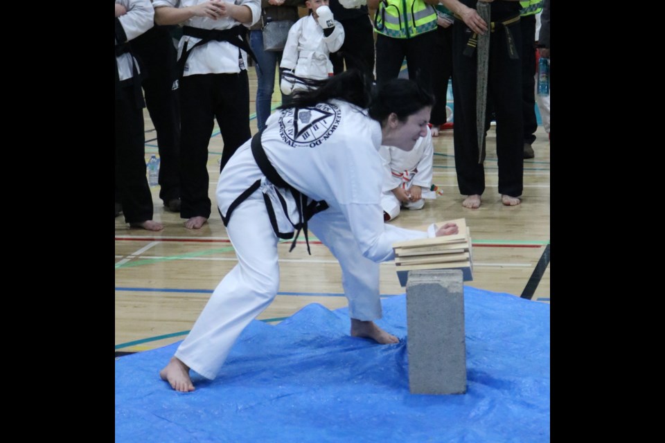 Topping the women’s breaking was local competitor Chloey Forster breaking four boards. 