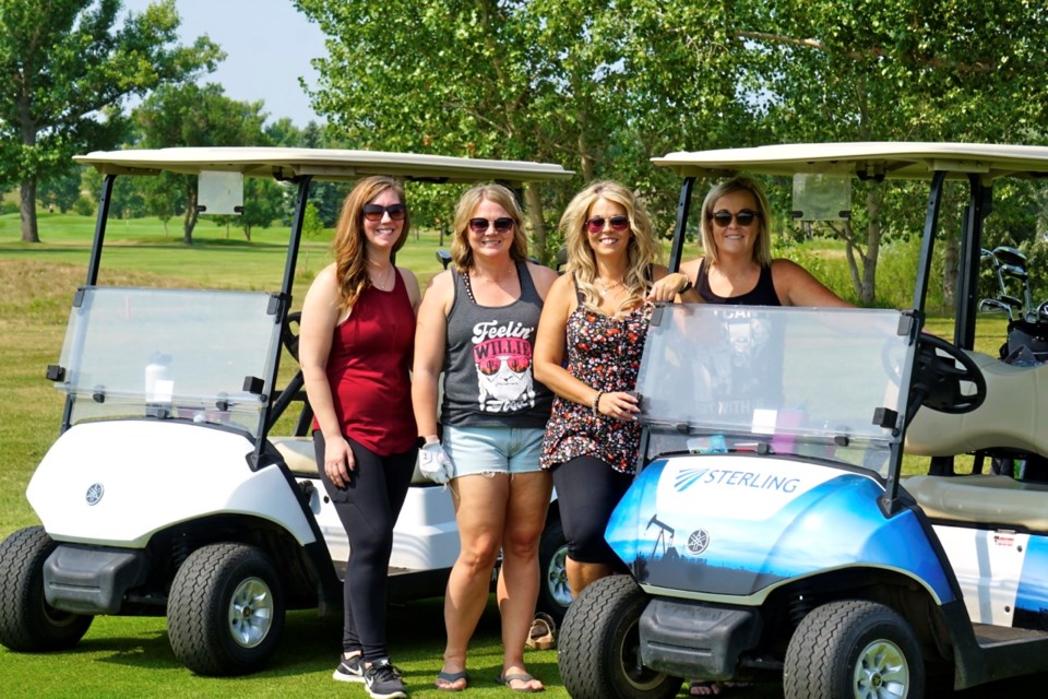 Kristol Nagy, Deanna Tarnes, Karen Beaudry and Rosalie Story were a part of the CJ Inspection team partaking in the 2023 OTS Oilwomen's golf event.