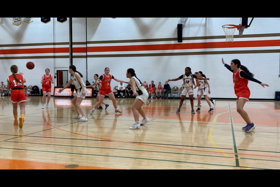 Eight teams competed at the East Central Junior Girls District basketball playoffs.