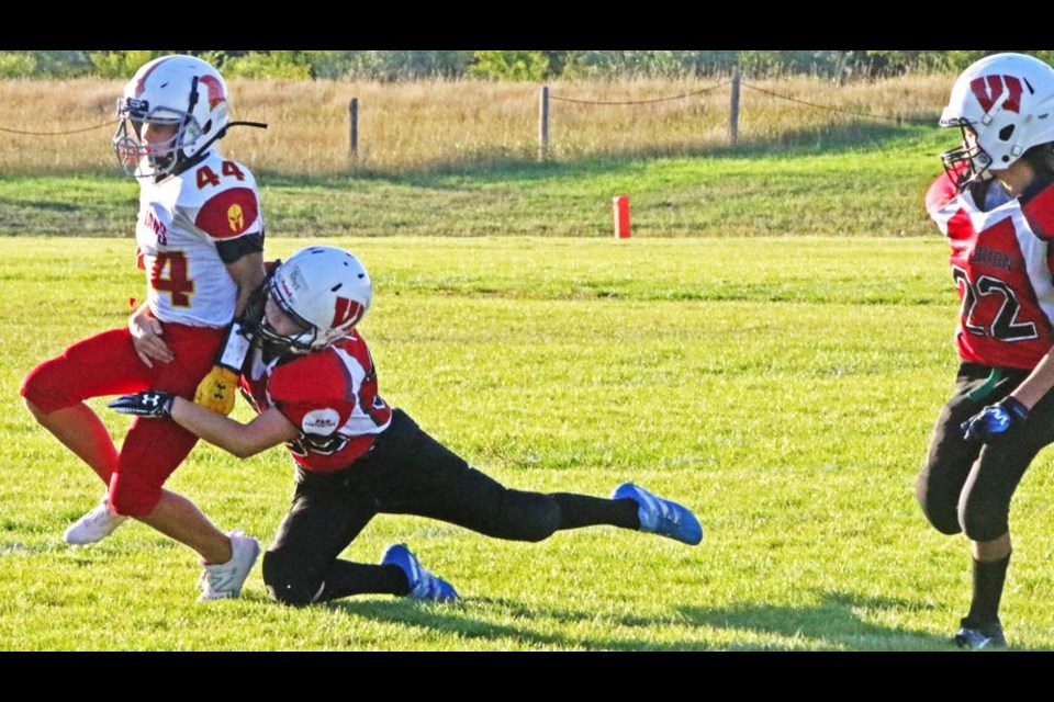 A Ravens defender took down the ball carrier for the Spartans on this  play on Friday.