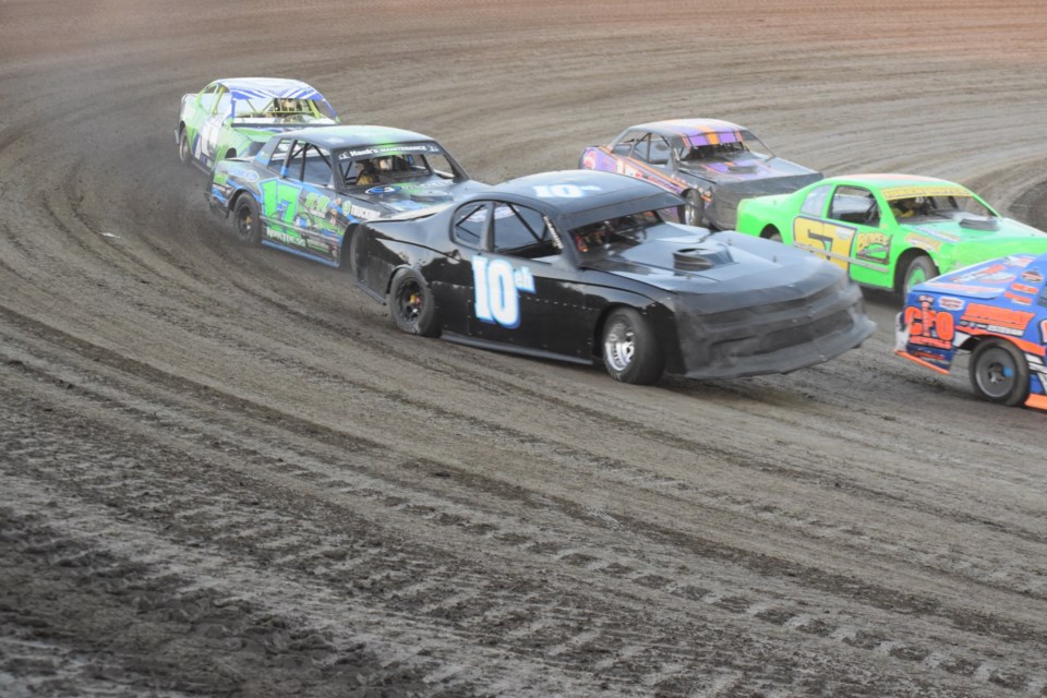 Chris Hortness (17H) won the stock car championship in thrilling fashion. 