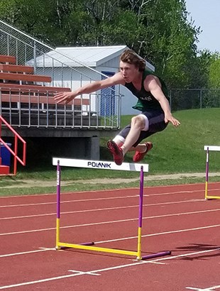 At Districts in Yorkton, Nathaniel Minhinnick was the winner of the senior boys discus, placed second in the 100M hurdles, and was the senior boys aggregate winner at districts.