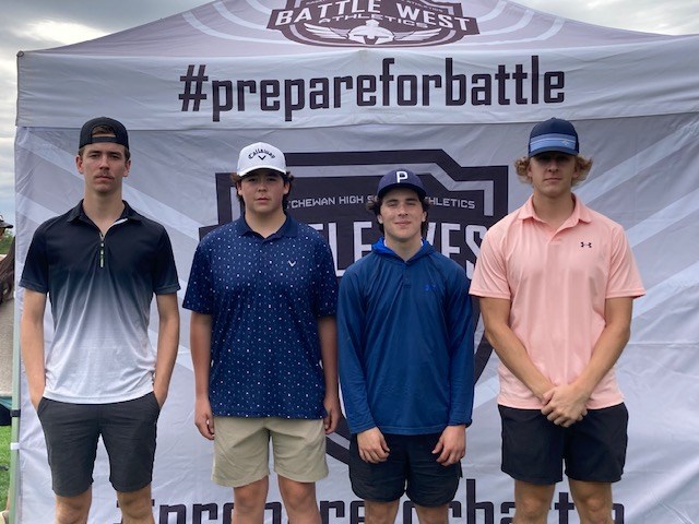 Nash Sperle, Caden MacDonald, Daxon L'Heureux and Ethan Stifter represented UCHS at the BattleWest golf districts, where L'Heureux qualified for provincials.