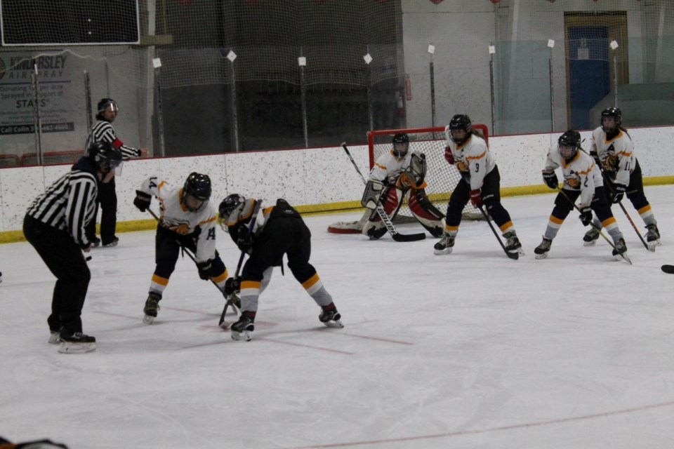 A first for many years, Unity has a U13 girls' team playing under the Unity Minor Hockey Association.