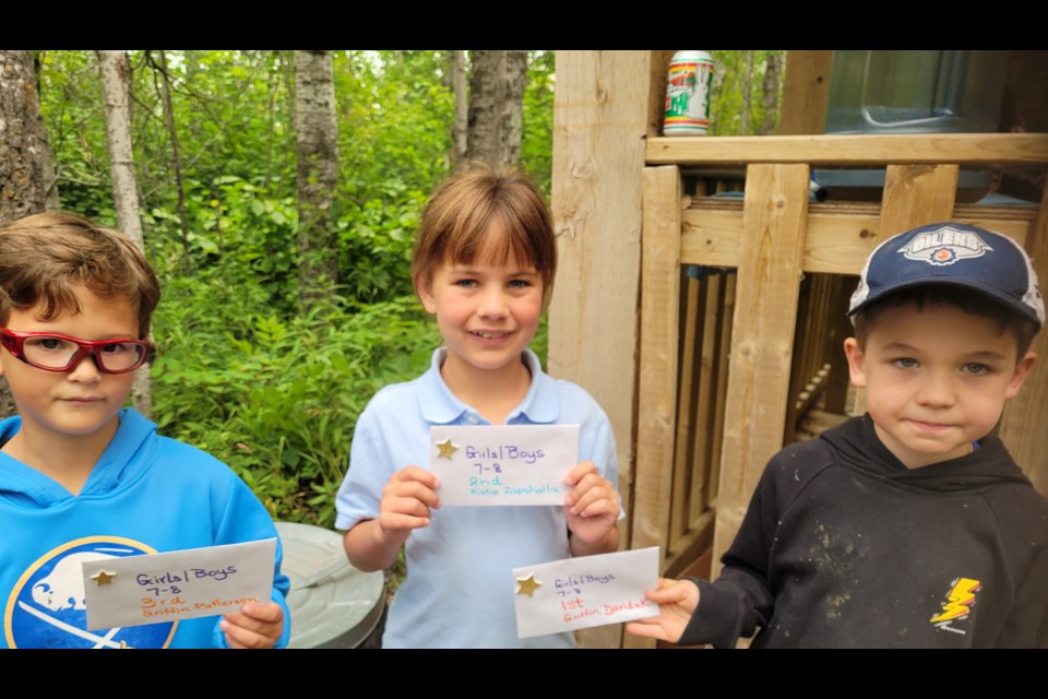 Boys and Girls age 7 & 8 - 1st Griffin Daviduk, 2nd Katie Zapshalla, 3rd Griffen Patterson