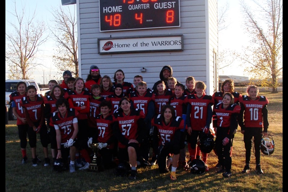 The Unity Jr. Warriors won their league championship game against the Plenty Jr. Wildcats, 48-8.                               