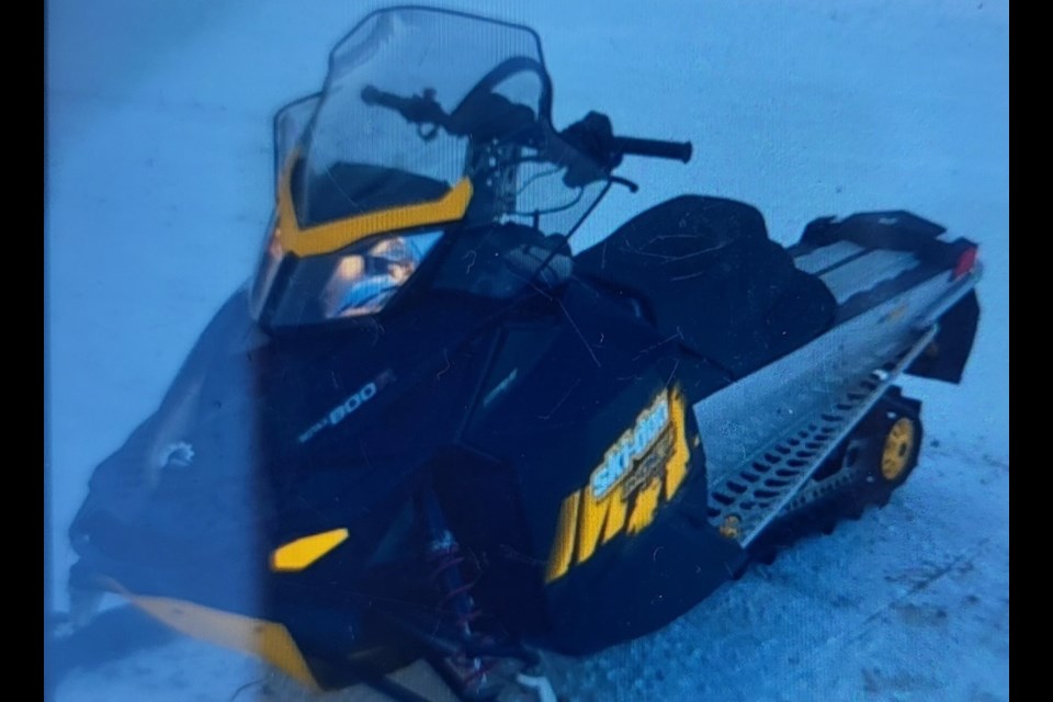 Shown is a picture of the stolen snowmobile.