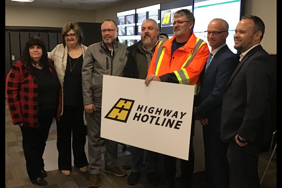 A look at the launch event for the Highway Hotline winter driving campaign.