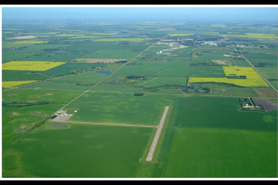 Aerial picture of Miller Field Airport in Melfort.