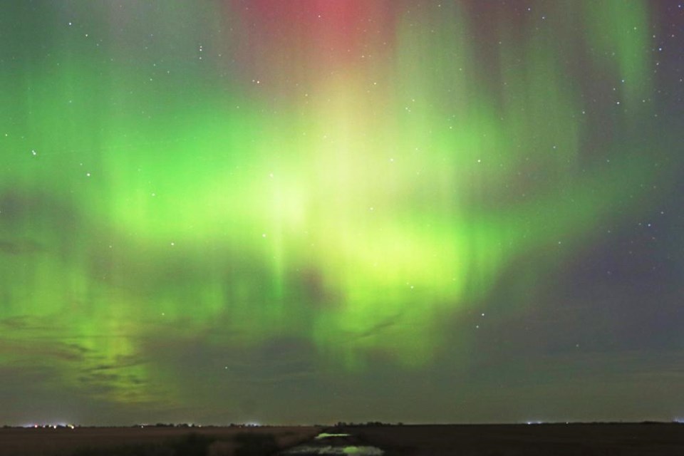 The Aurora Borealis danced in the skies over Weyburn brightly on Tuesday night (Aug. 27), in every direction.