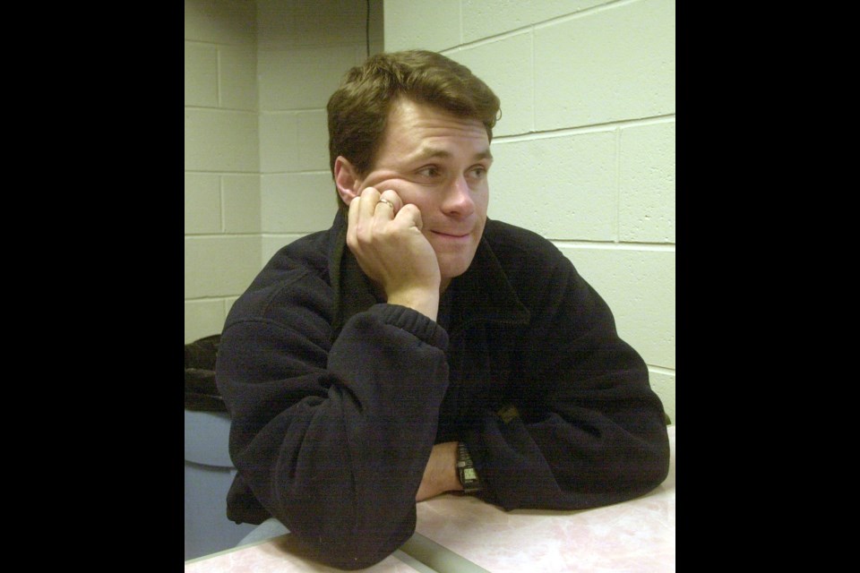 FILE - Figure skating coach Vadim Naumov attends an interview in Simsbury, Conn., Aug. 2, 2002. (AP Photo/Bob Child, File)