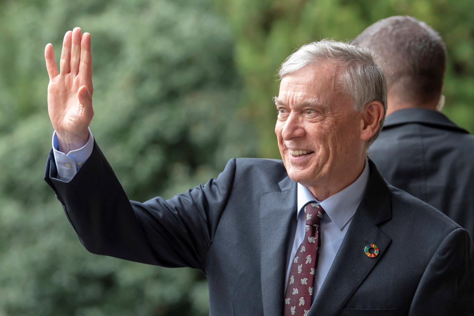 FILE - Horst Koehler, Personal Envoy of the Secretary General of the United Nations to the parties to the conflict in Western Sahara, arrives for a round table on Western Sahara at the European headquarters of the United Nations in Geneva, Switzerland, Wednesday, Dec. 05, 2018. (Martial Trezzini/Keystone via AP, File)