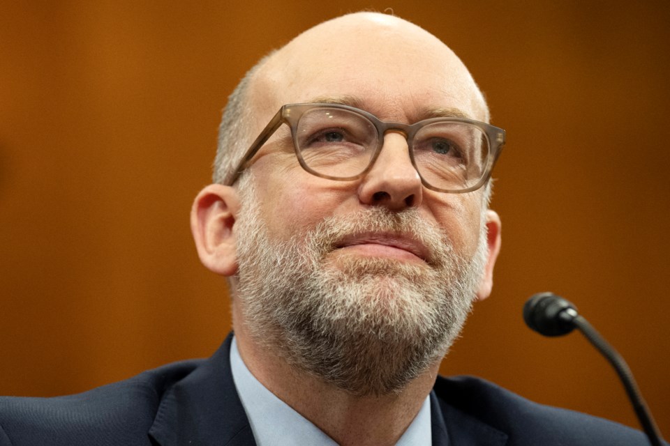 Russell Vought, President Donald Trump's choice for Director of the Office of Management and Budget, attends a Senate Budget Committee hearing on his nomination, on Capitol Hill in Washington, Wednesday, Jan. 22, 2025. (AP Photo/Jacquelyn Martin)