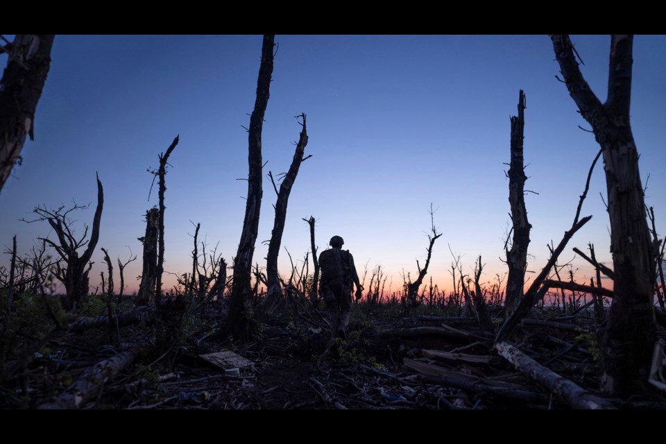 This image released by the Sundance Institute shows a scene from "2000 Meters to Andriivka" by Mstyslav Chernov. (Mstyslav Chernov/Sundance Institute via AP)