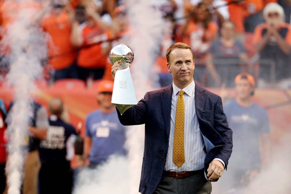 Peyton Manning going into the Denver Broncos Ring of Fame, WJHL