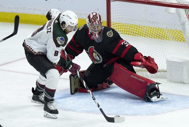 Lawson Crouse, Scott Wedgewood shine in Coyotes' first win of the season
