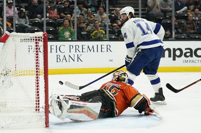 Brandon Hagel for the Tampa Bay Lightning following practice on 2/10/23.  The Lightning are heading out for their last West coast trip of…