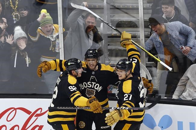 James van Riemsdyk scores twice, leads Bruins past Predators
