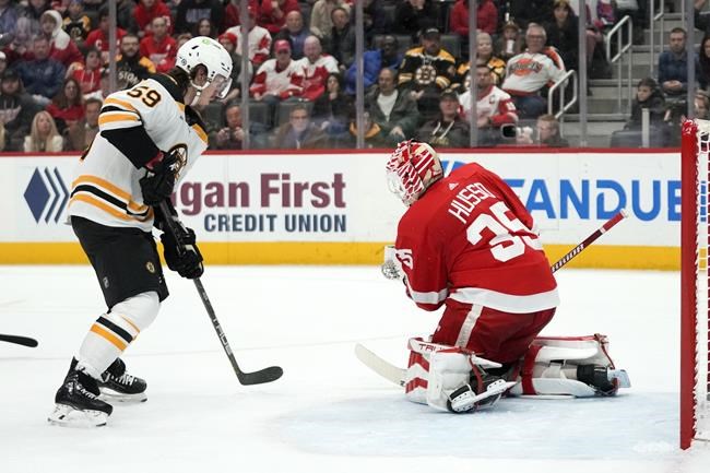 Red Wings beat Bruins 5-3, a day after losing to NHL's best - The