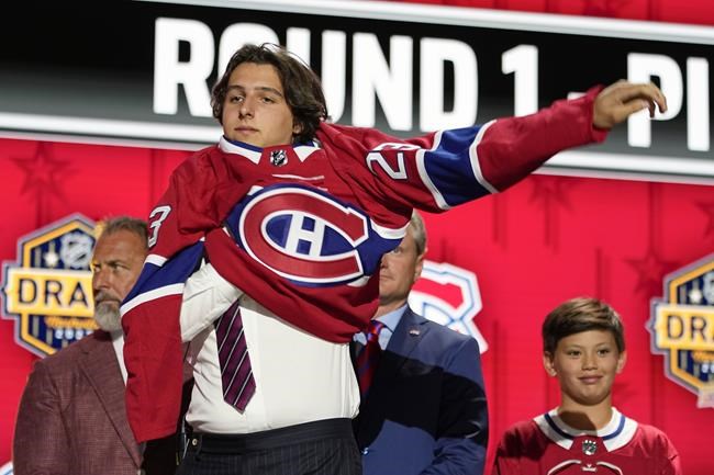 Canadiens select Slafkovsky with the No. 1 pick at the NHL draft