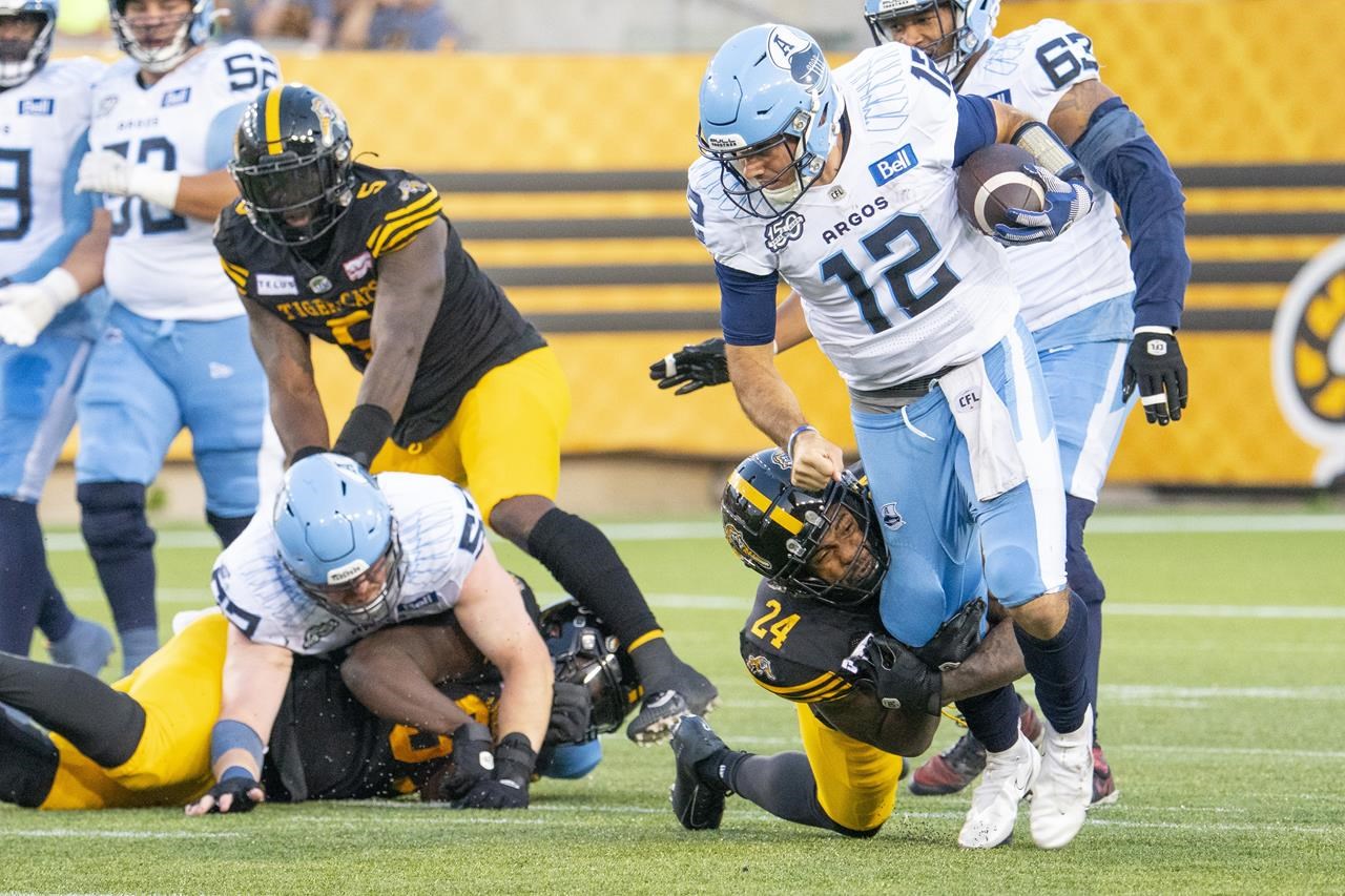 Kelly throws two TD passes as Argonauts down Ticats 31-15 to