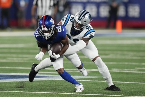 Jones plays like $40 million man for Giants, No. 1 overall Young shows  flashes for Panthers