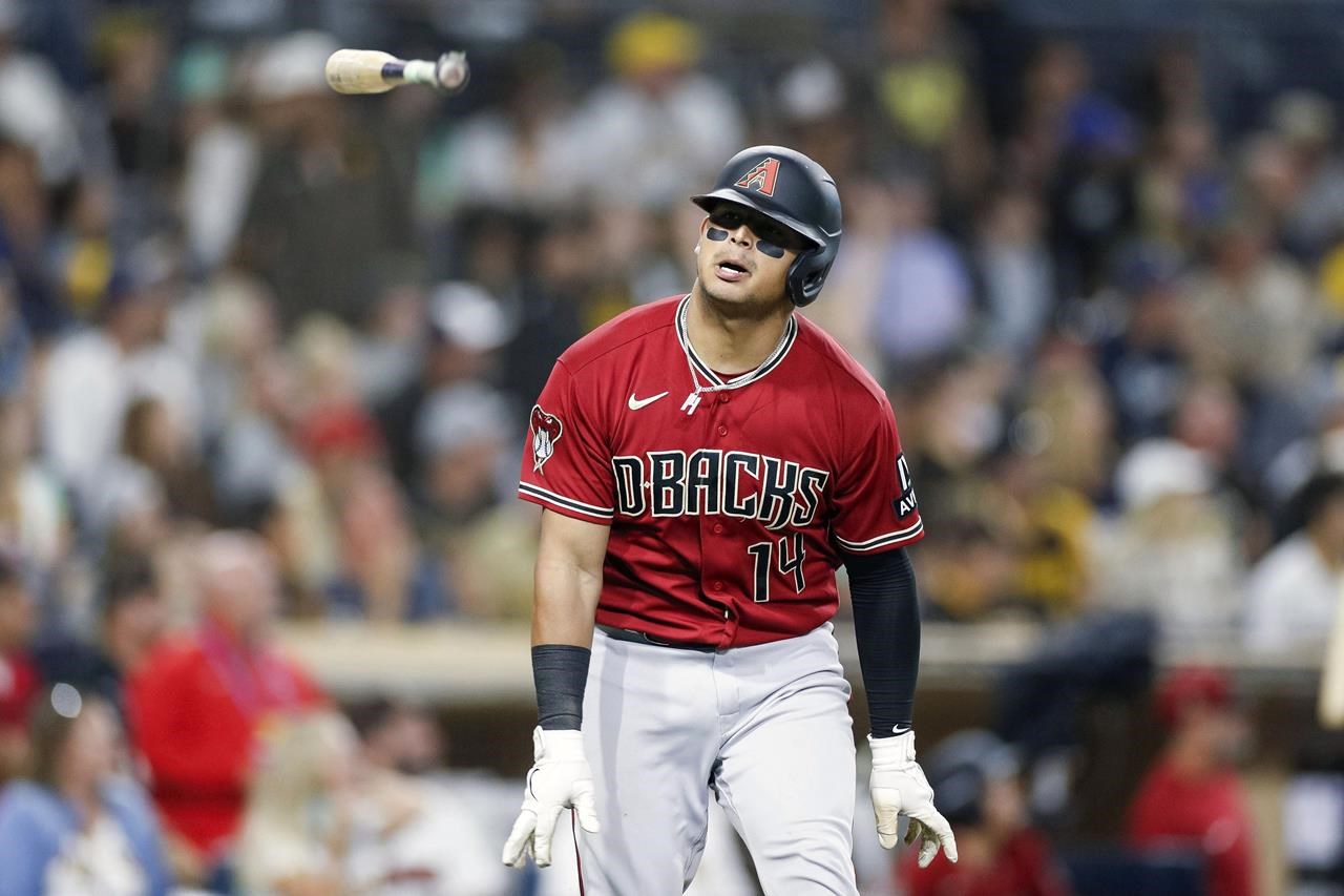 Moreno hits a grand slam to help the Diamondbacks beat the Padres 8-1 for a  doubleheader sweep