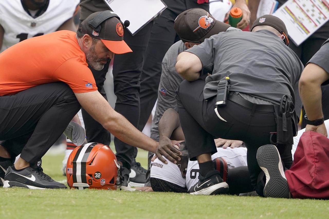 Browns' Marquise Goodwin to miss start of training camp with blood