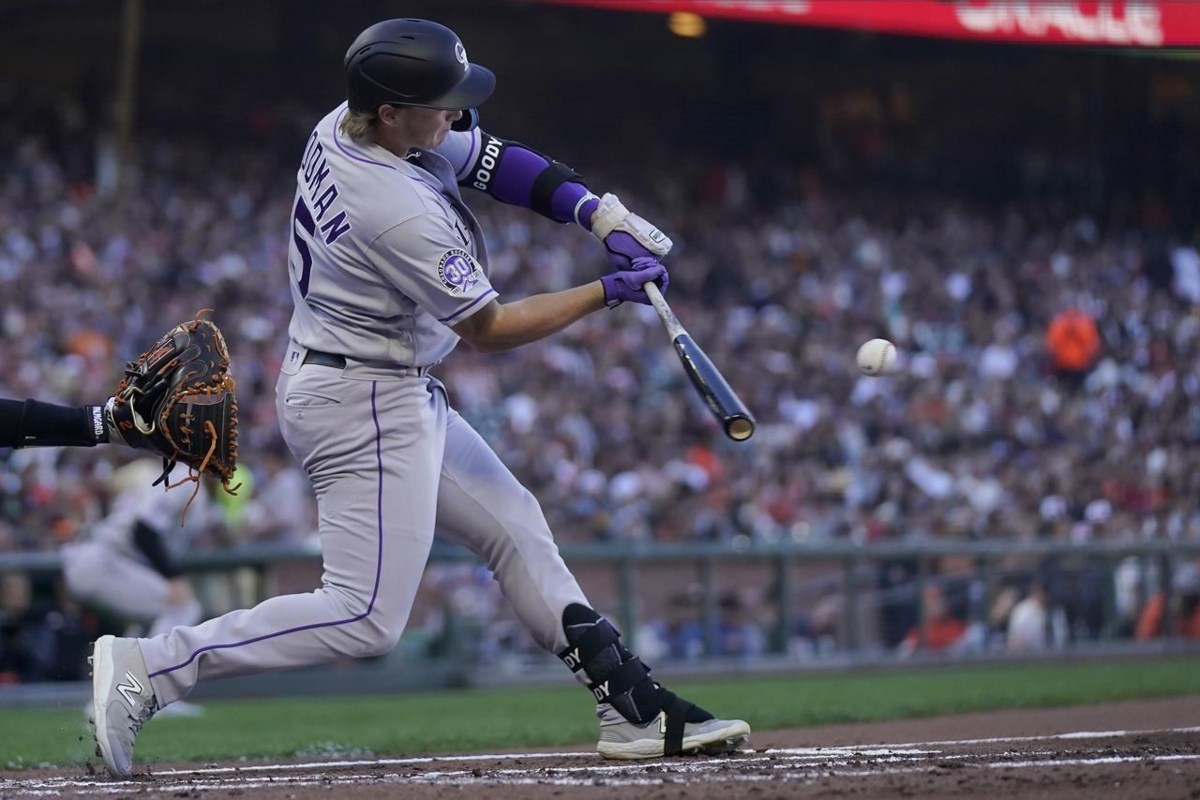 Giants complete 3-game sweep of Rockies behind rookie pitcher's 1st MLB win