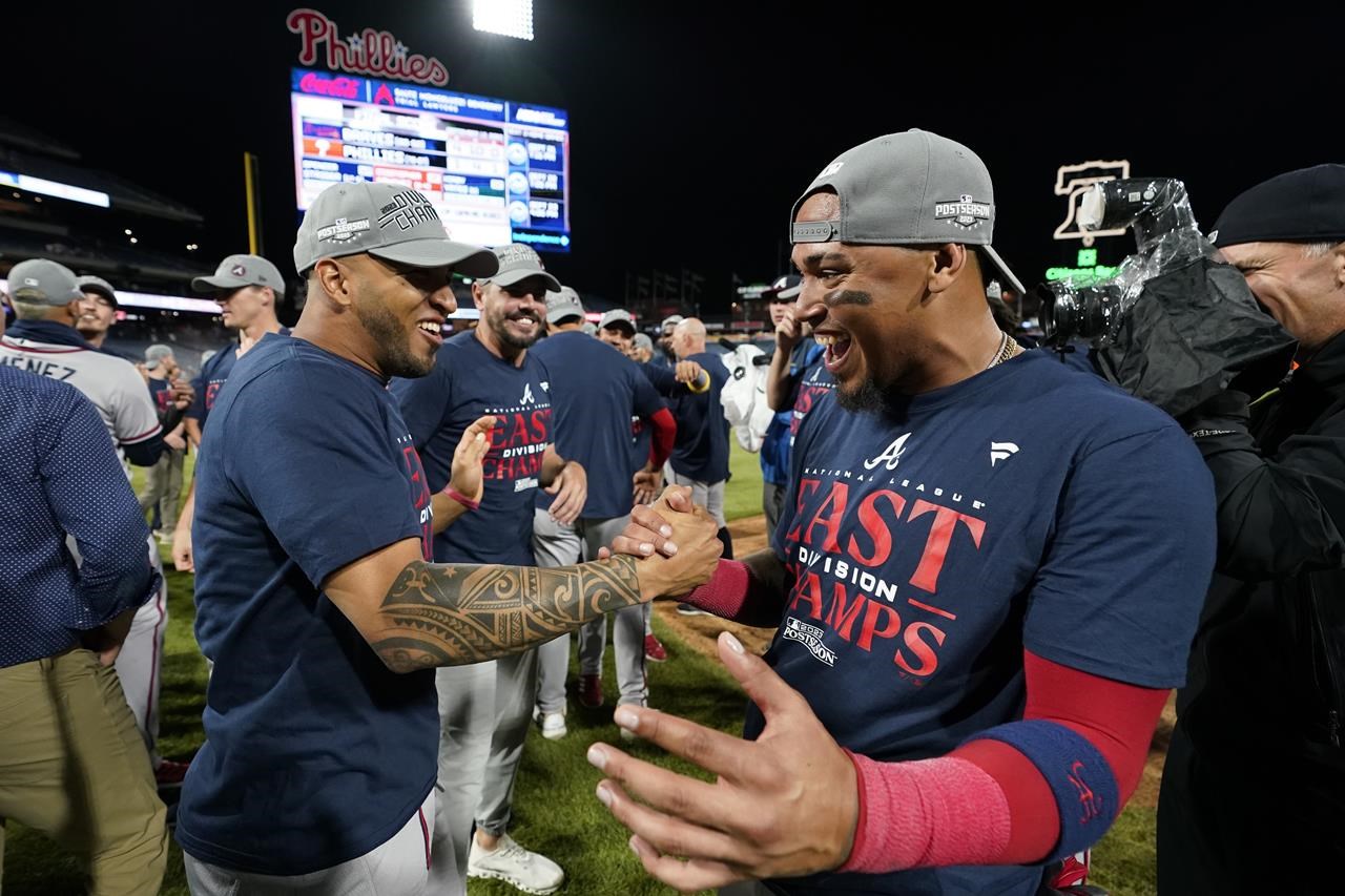 Atlanta Braves clinch 6th straight NL East title, beat Phillies 4-1 as  Strider gets 17th win 