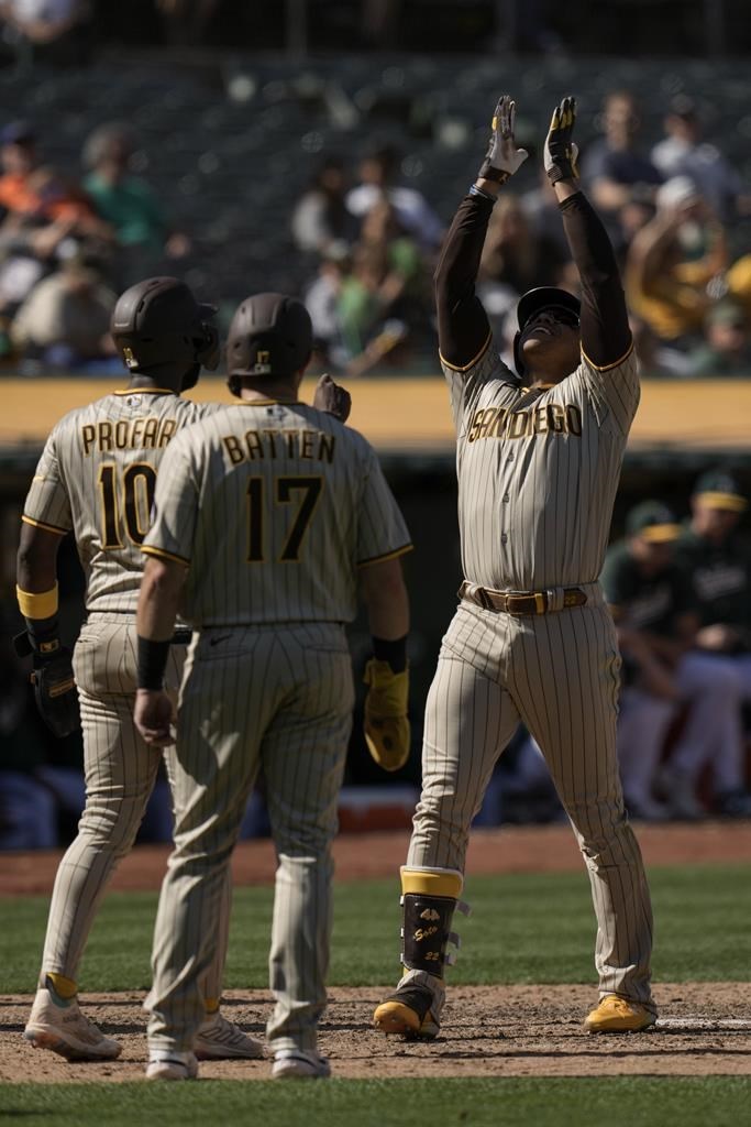 Juan Soto drives in pair of runs as Padres give Bob Melvin series win  against former Oakland club