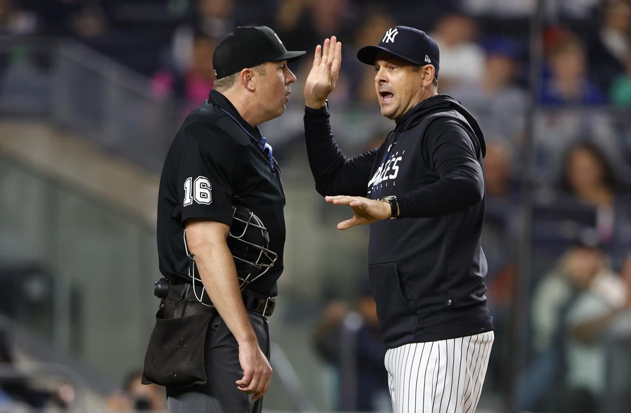 Yankees manager Aaron Boone ejected for 7th time this season, tied for most  in majors - Powell River Peak