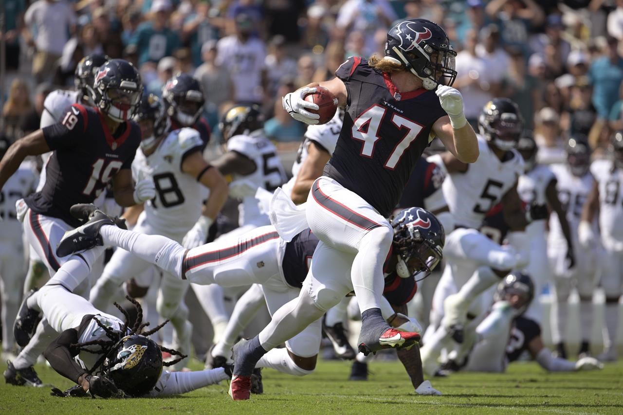 Beck's rare TD return propels Texans to a 37-17 rout of Jaguars and gives  Ryans his first win