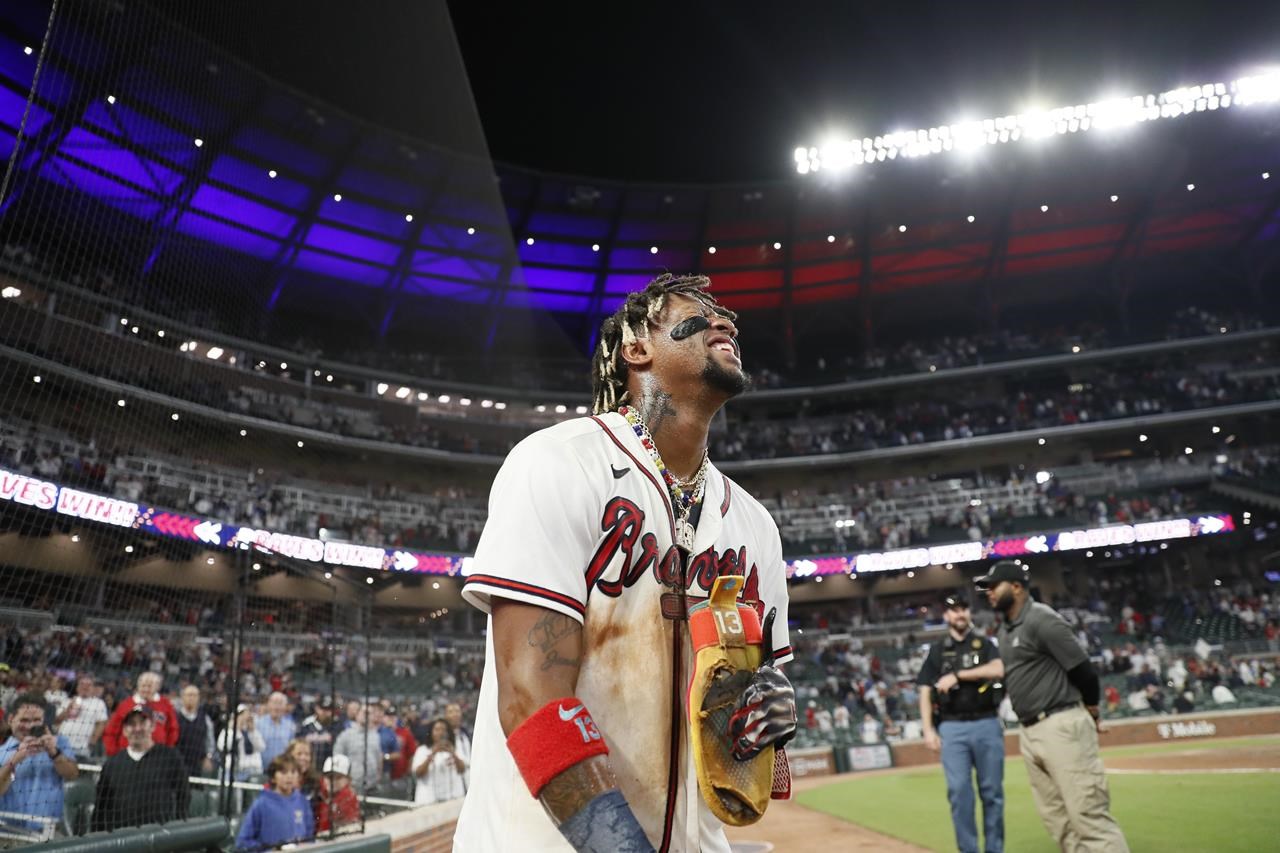 Acuña becomes first 40-70 player, Albies lifts Braves over Cubs 6-5 in 10  innings - Victoria Times Colonist