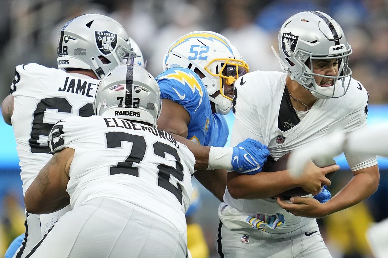 Chargers host Raiders looking to extend winning run for home team in series