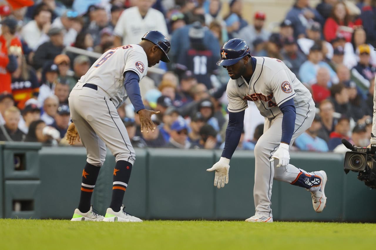 Jose Urquidy gets the ball in Game 2 of the American League Wild