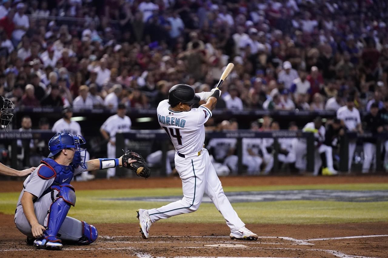 Gabriel Moreno hits three-run homer off Clayton Kershaw as Diamondbacks  beat Dodgers 11-2 in NLDS opener