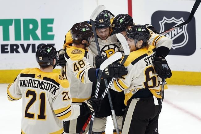 Bruins score overtime win in final home game before four-game trip